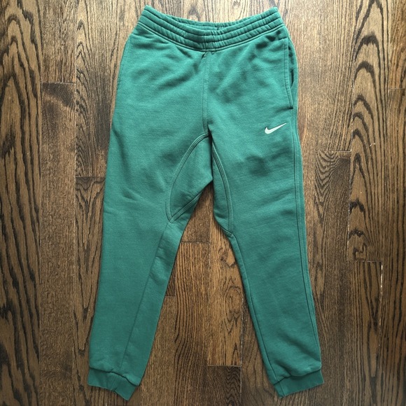Nike Other - Nike Fleece Joggers Sweatpants Green Swoosh Logo Mens Size Small Casual Athletic